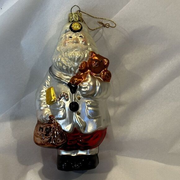 LAO MAI Blown Glass Doctor Dr. Santa Christmas Ornament 6” Gift Sack Physician - Picture 2 of 13